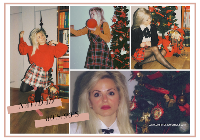 Cabecera con los cuatro estilos recreando la Navidad de los 80s/90s