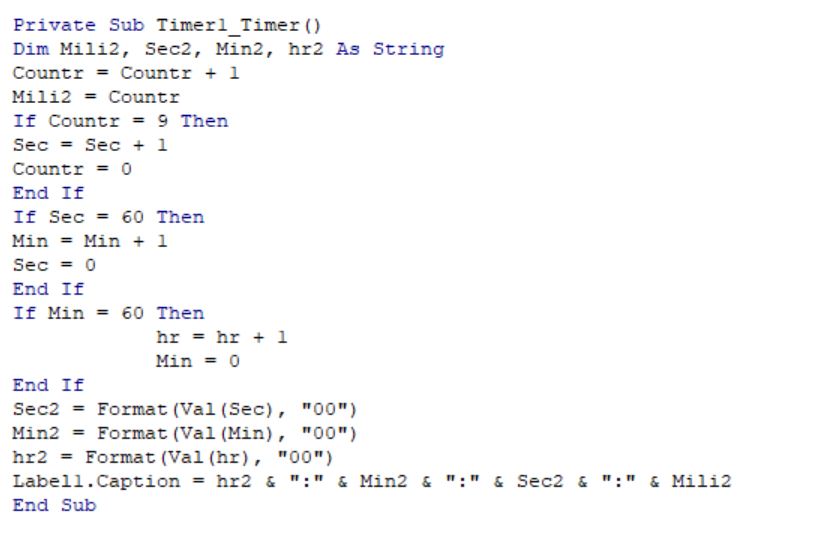 Cara Mudah Membuat Stopwatch di Visual Basic 6.0