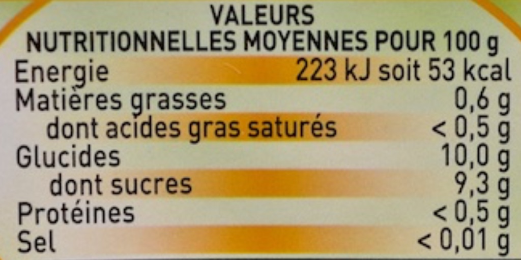 Compote Pomme Coing Sans Sucres Ajoutés (400g) par Materne