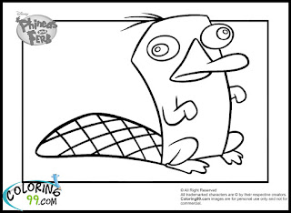 phineas and ferb perry the platypus coloring pages