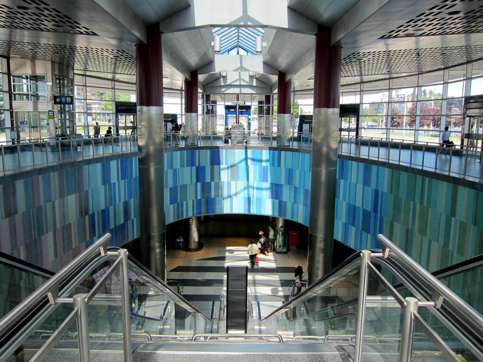 Photo: Downsview station: Arlene Stamp's Rising Pi tiling installation