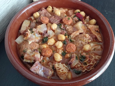 Garbanzos con callos y chorizo, a mi manera