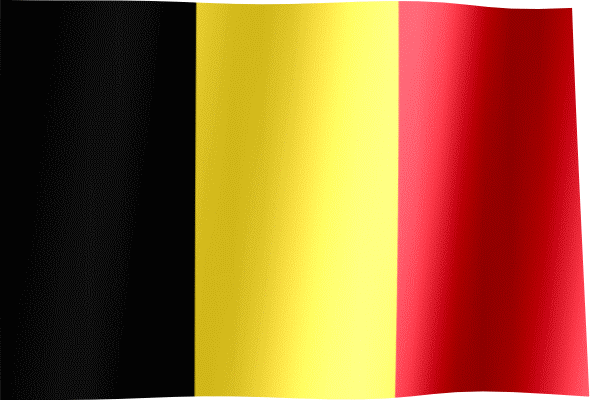 Waving Flag of Belgium (Animated Gif)