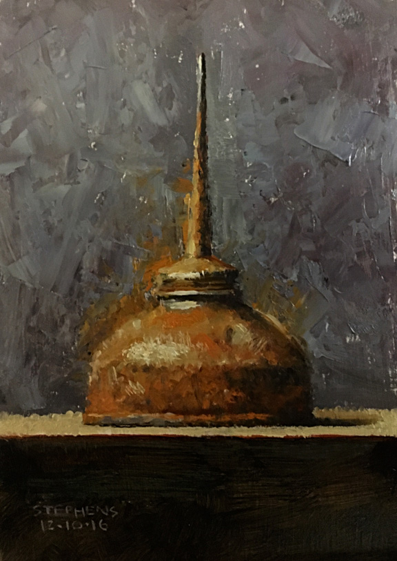 Daily Painting Rusty Oil Can 5x7