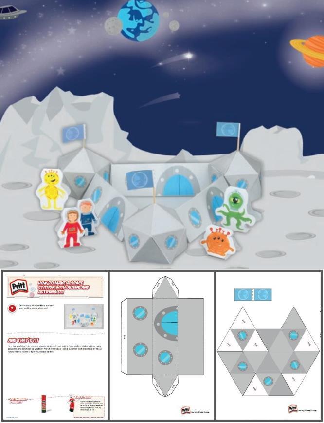 PAPERMAU EasyToBuild Space Exploration Playset For Kids by Pritt World