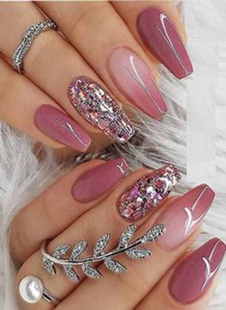 latest acrylic nail design 2019