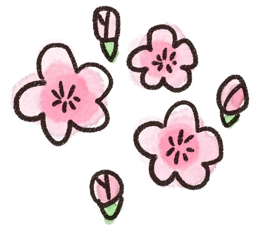 桃の花のイラスト 花 ゆるかわいい無料イラスト素材集