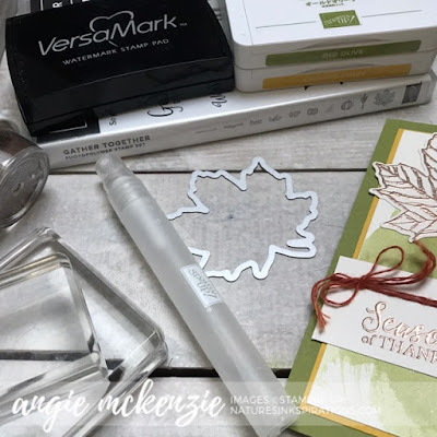 By Angie McKenzie for JOSTTT010 Design Team Inspirations; Click READ or VISIT to go to my blog for details! Featuring the Gather Together Bundle; #stampingtechniques #handmadecards  #stationerybyangie #autumncards #leaves #gathertogetherbundle #gathertogetherstampset #josttt010 #cardtechniques
