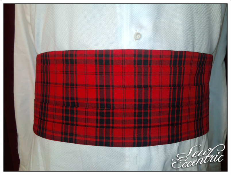 Columbia's Closet Plaid Cummerbund