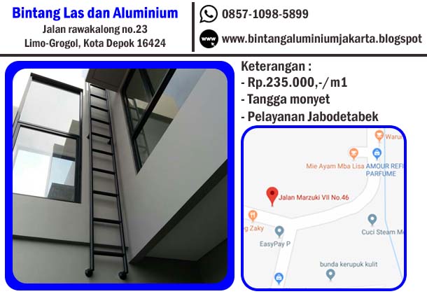 harga dan model tangga monyet aluminium