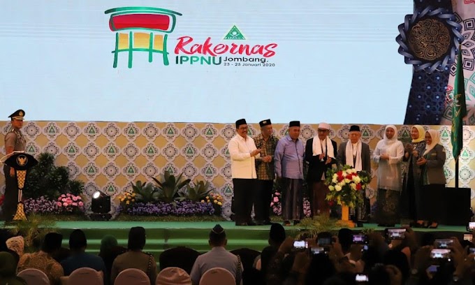 KH Makruf Amin Buka Rakernas IPPNU Di Jombang