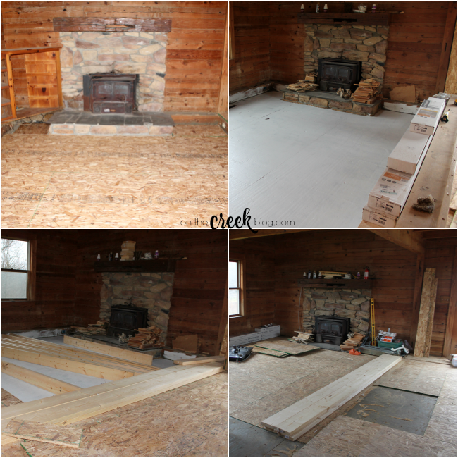 building a living room floor