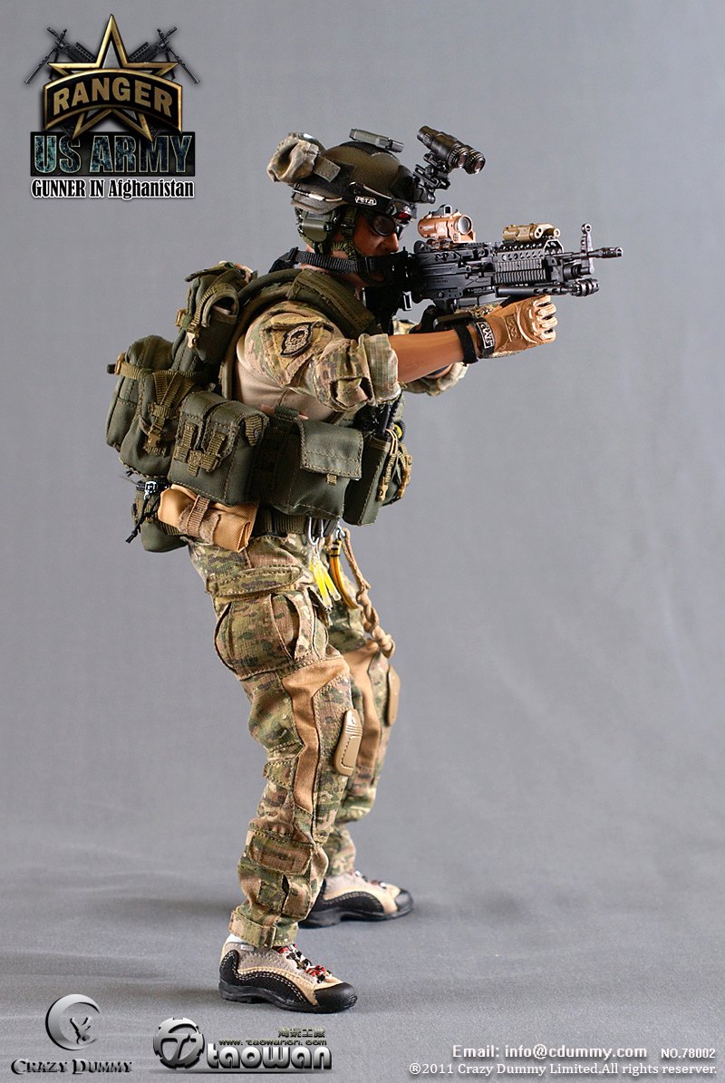 VERTO'S TOYZ: Pre Order CrazyDummy US Army Ranger Gunner In Afghanistan