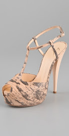 Womens Shoe of the Month Feb 2012- Giuseppe Zanotti Faux Lizard T Strap Sandals