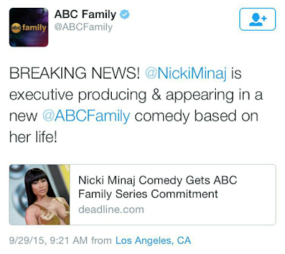 Nicki Minaj gets half an hour Tv Comedy series on ABC
