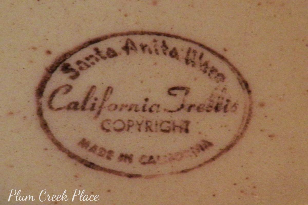 Vintage Fall Tablescape - Santa Anita Ware California Trellis
