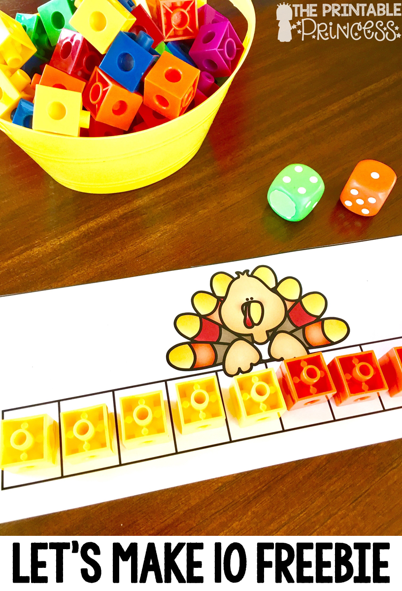 The Printable Princess Thanksgiving Games and Centers for Kindergarten