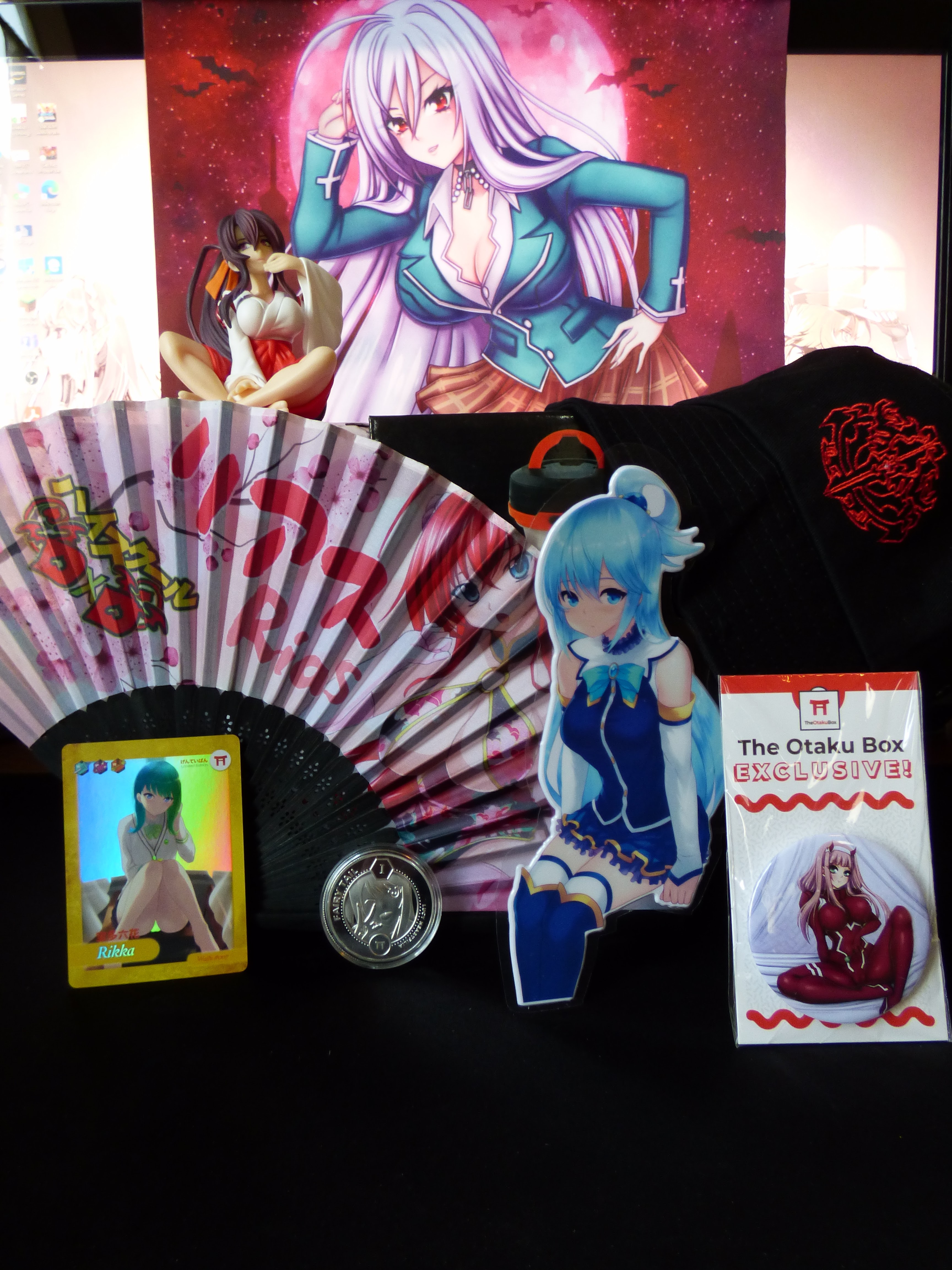 Otaku Box Various Items In box Character,Card,Coin,Banner and more!