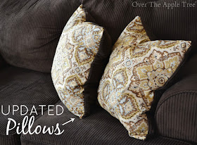 Updated Sofa Pillows by Over The Apple Tree