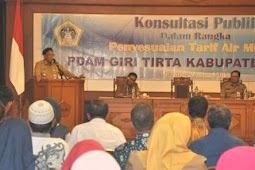 Bupati Sambari Klaim Tarif  PDAM Gresik Masih Termurah di Jatim