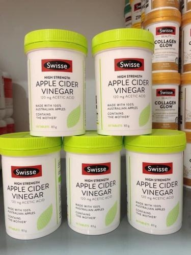 Viên Giấm Táo Swisse Apple Cider Vinegar 60 Viên Úc – Giảm Cân Đẹp Da