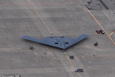 B2 Stealth Bomber At RAF Fairford After Carrying Out Training Missions ...