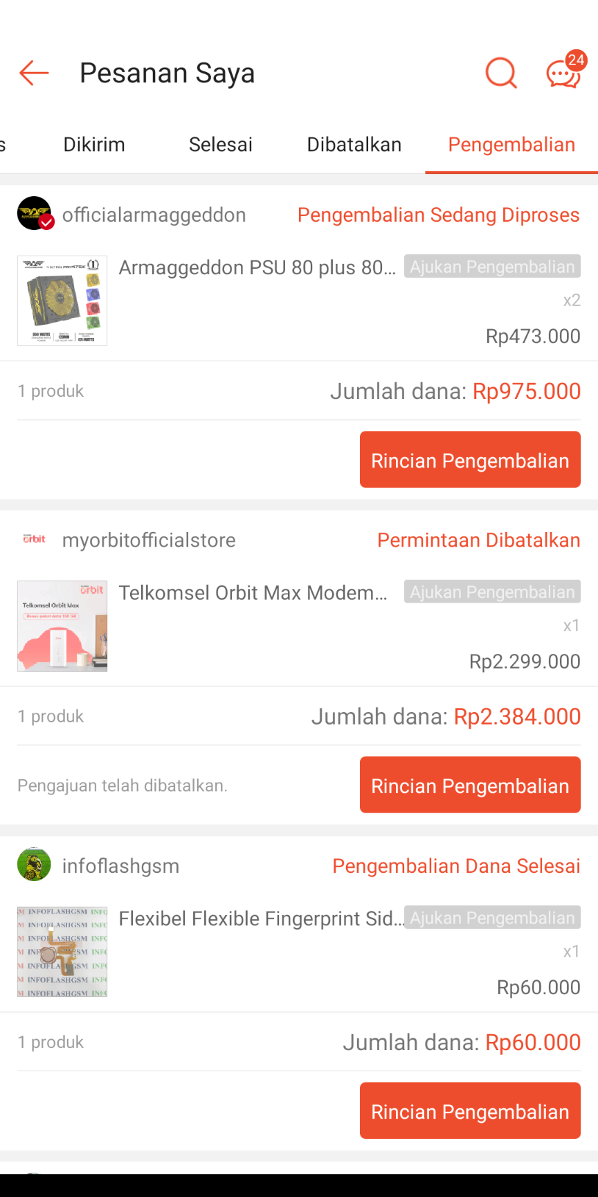 Cara refund barang shopee