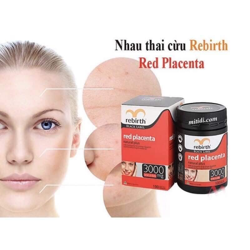 NHAU THAI CỪU ĐỎ REBIRTH BLACK LABEL RED PLACENTA NATURAL PLUS