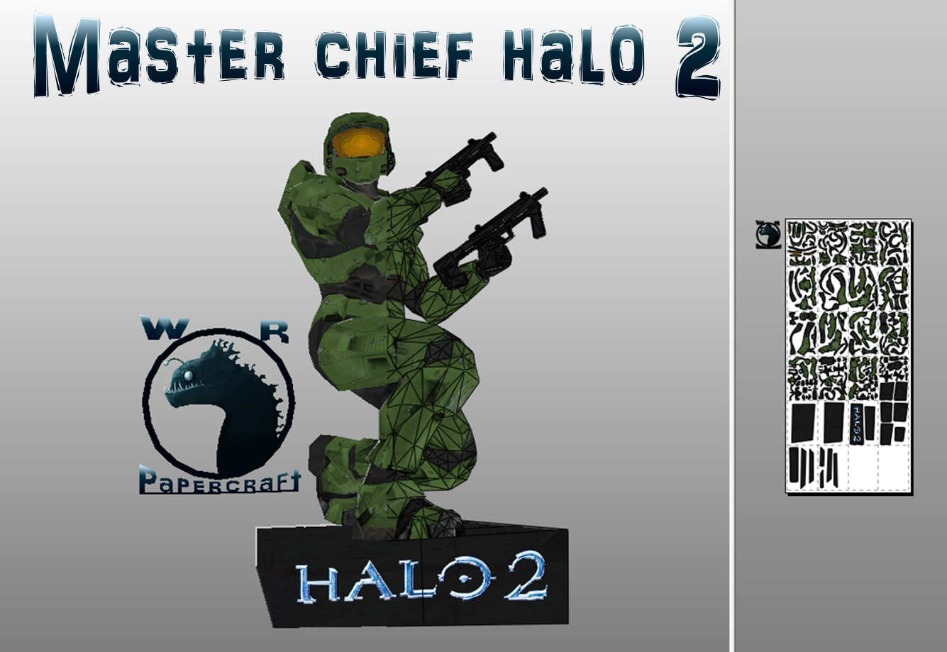 Master chief halo 2 Papercraft W.R.Papercrafts