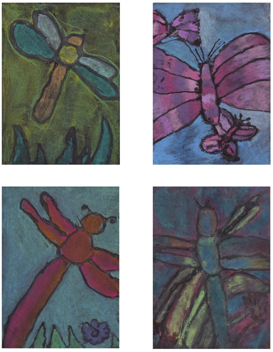 The Rolling Artroom Glue/Pastel Dragonflies 1st3rd Grade
