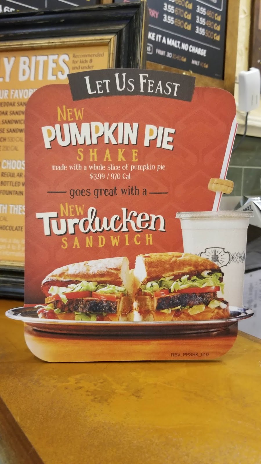 NEW Turducken sandwich and Pumpkin Pie Shake at Potbelly's, for a