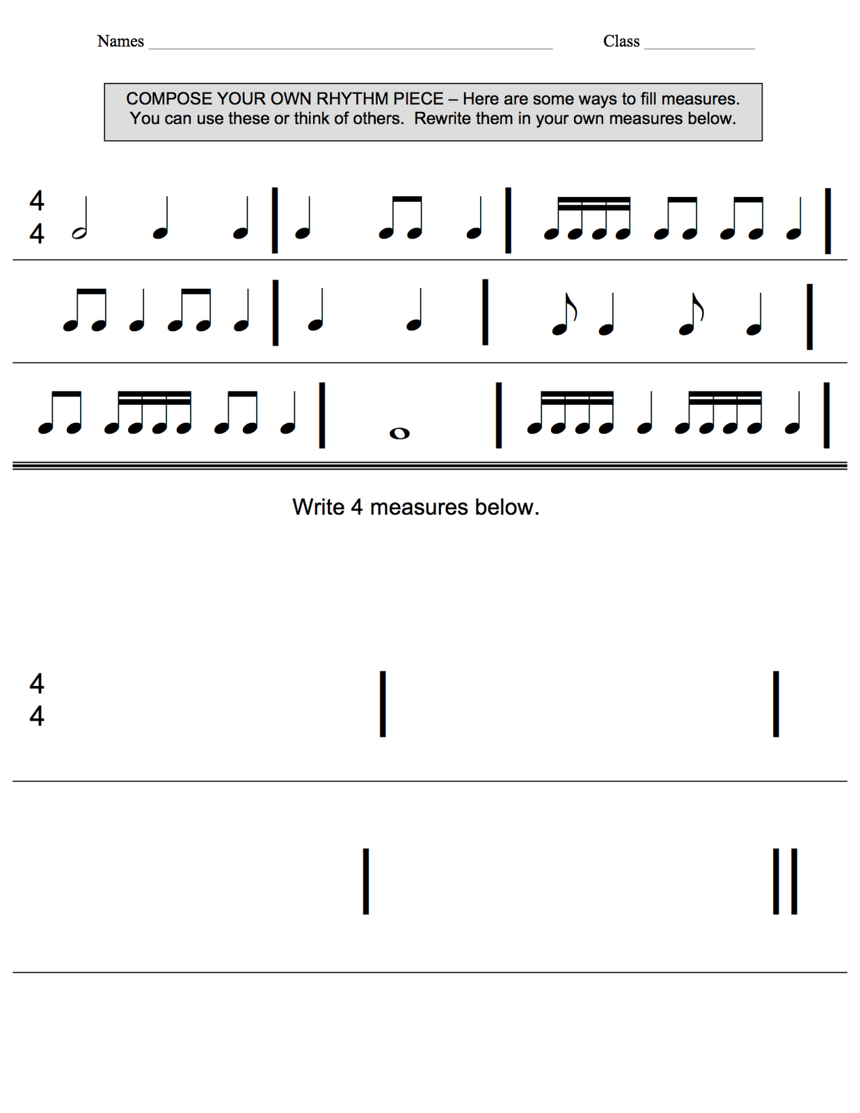 5th Grade Rhythm Assessments | Exclusive Music