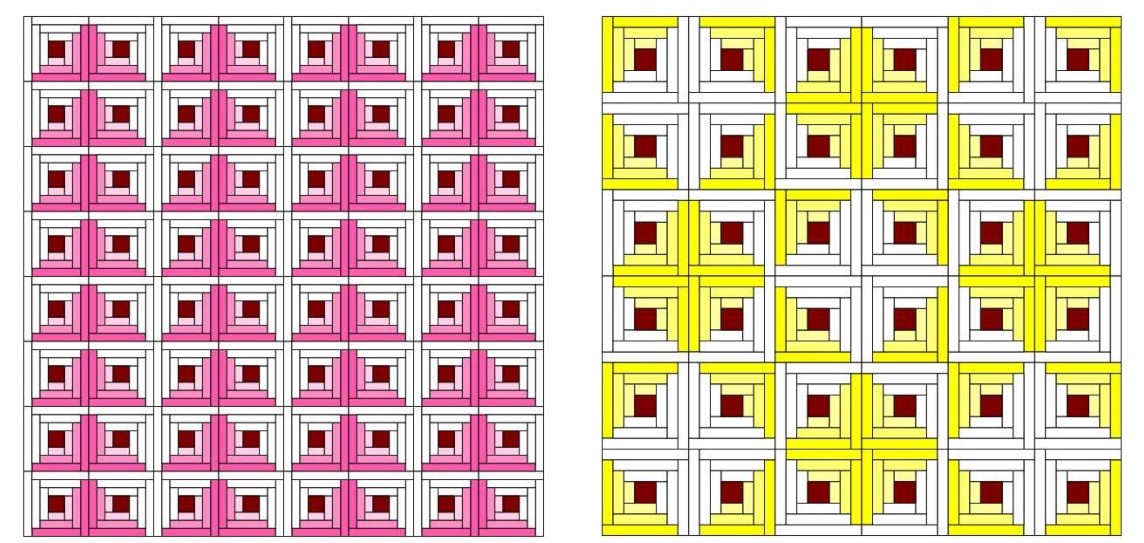 Classic Quilt Blocks Log Cabin One Block Fifteen Quilts Img