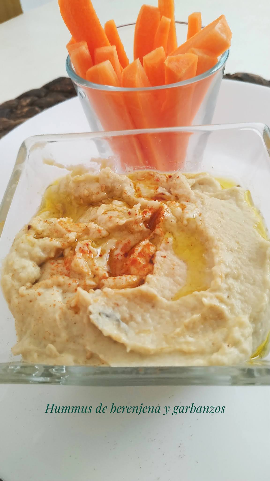 HUMMUS DE BERENJENA Y GARBANZOS COCINA CON REINA