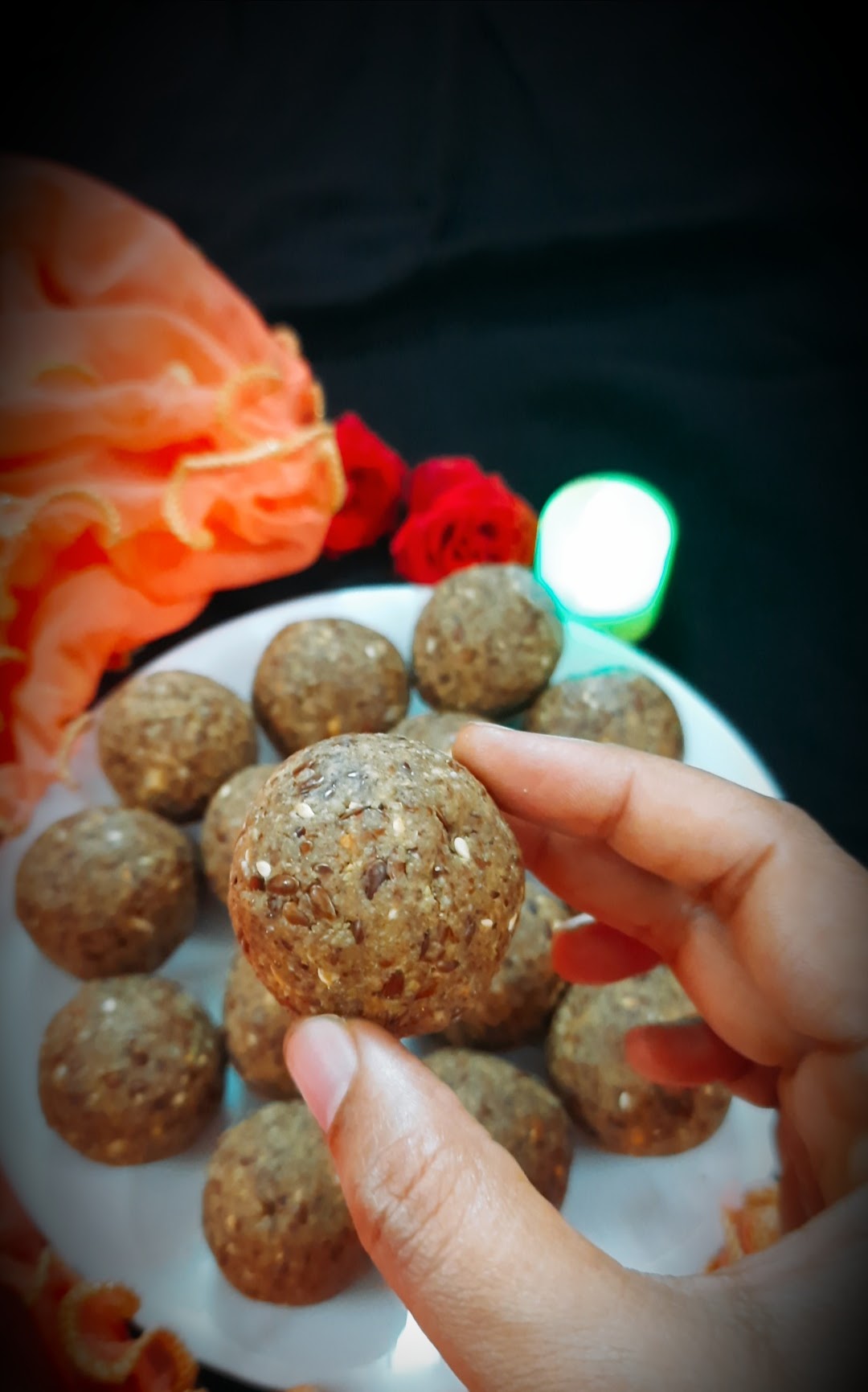 Vasusvegkitchen Flax Seeds Laddu No Ghee No Sugar Sweet recipe for