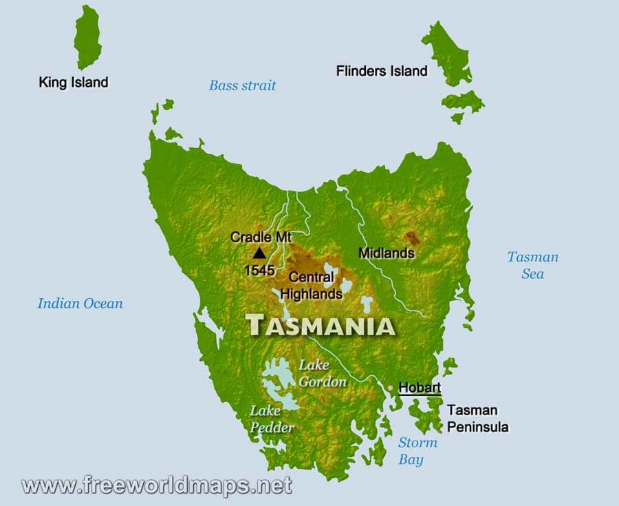 Tasmania, la fauna de la Tierra de Van Diemen.