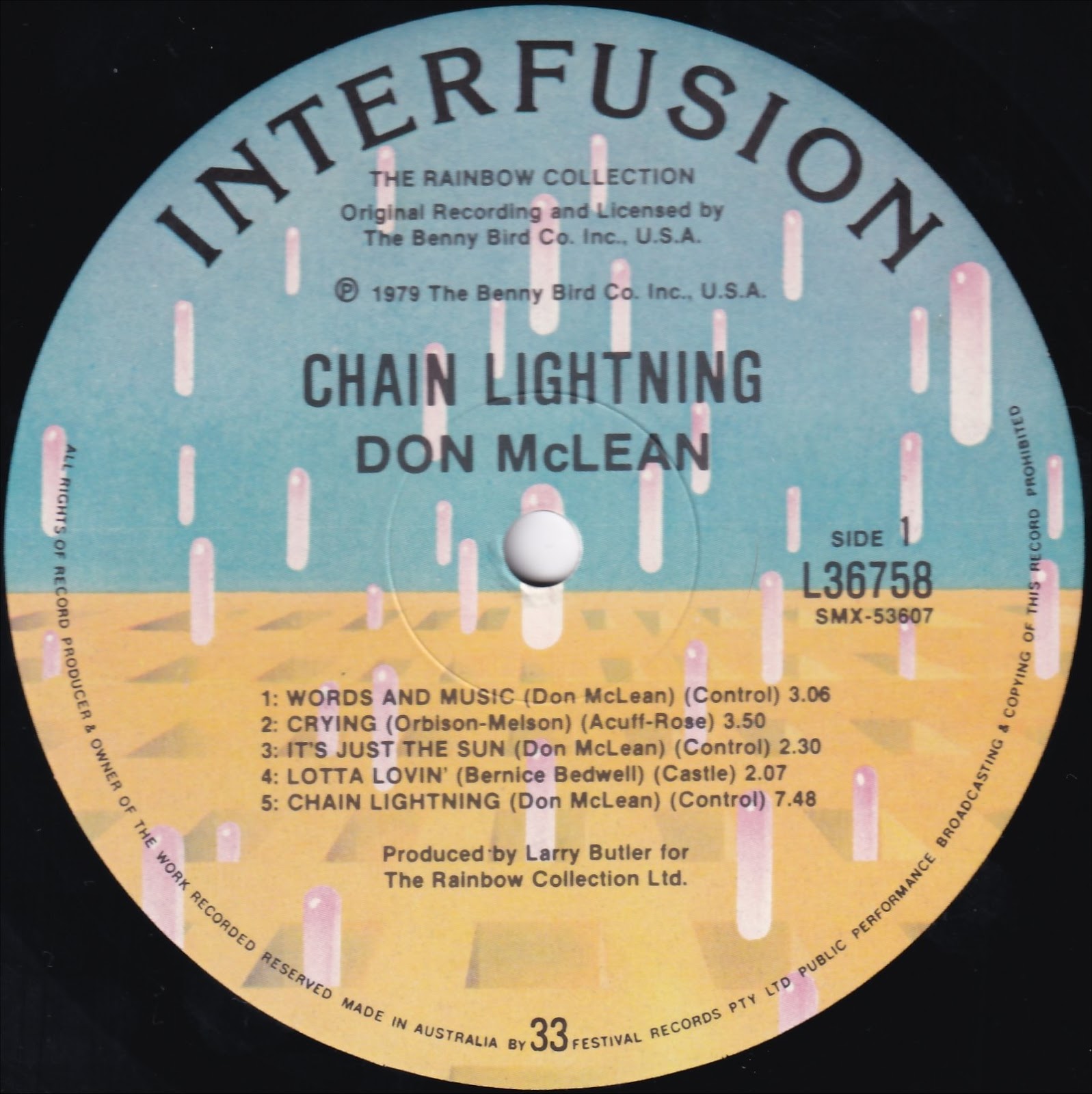 Rock On Vinyl Don McLean Chain Lightning (1978) + Bonus Tracks