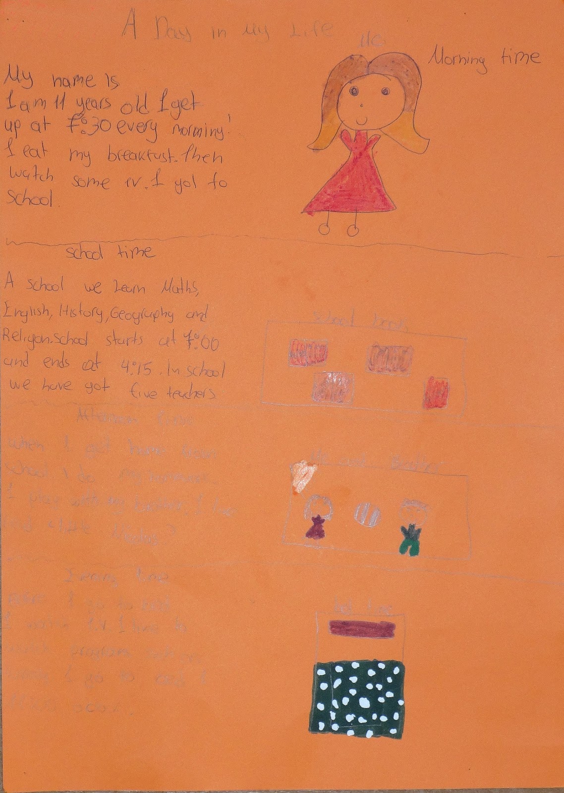 Τα Αγγλικά στο Ολοήμερο Δημοτικό Σχολείο: A day in my life. 5th Grade