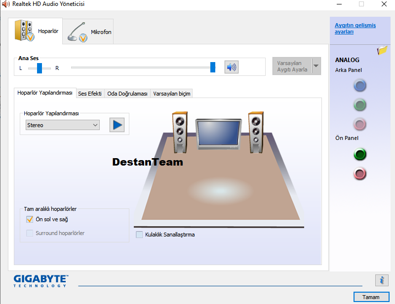 Windows10 Realtek HD Audiodestan1453