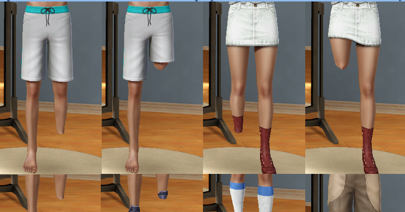 My Sims 3 Blog More Amputee Sliders By Oneeuromutt