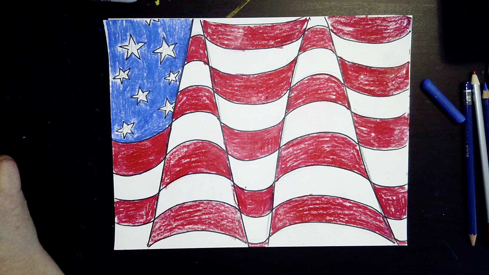 Op Art American Flag