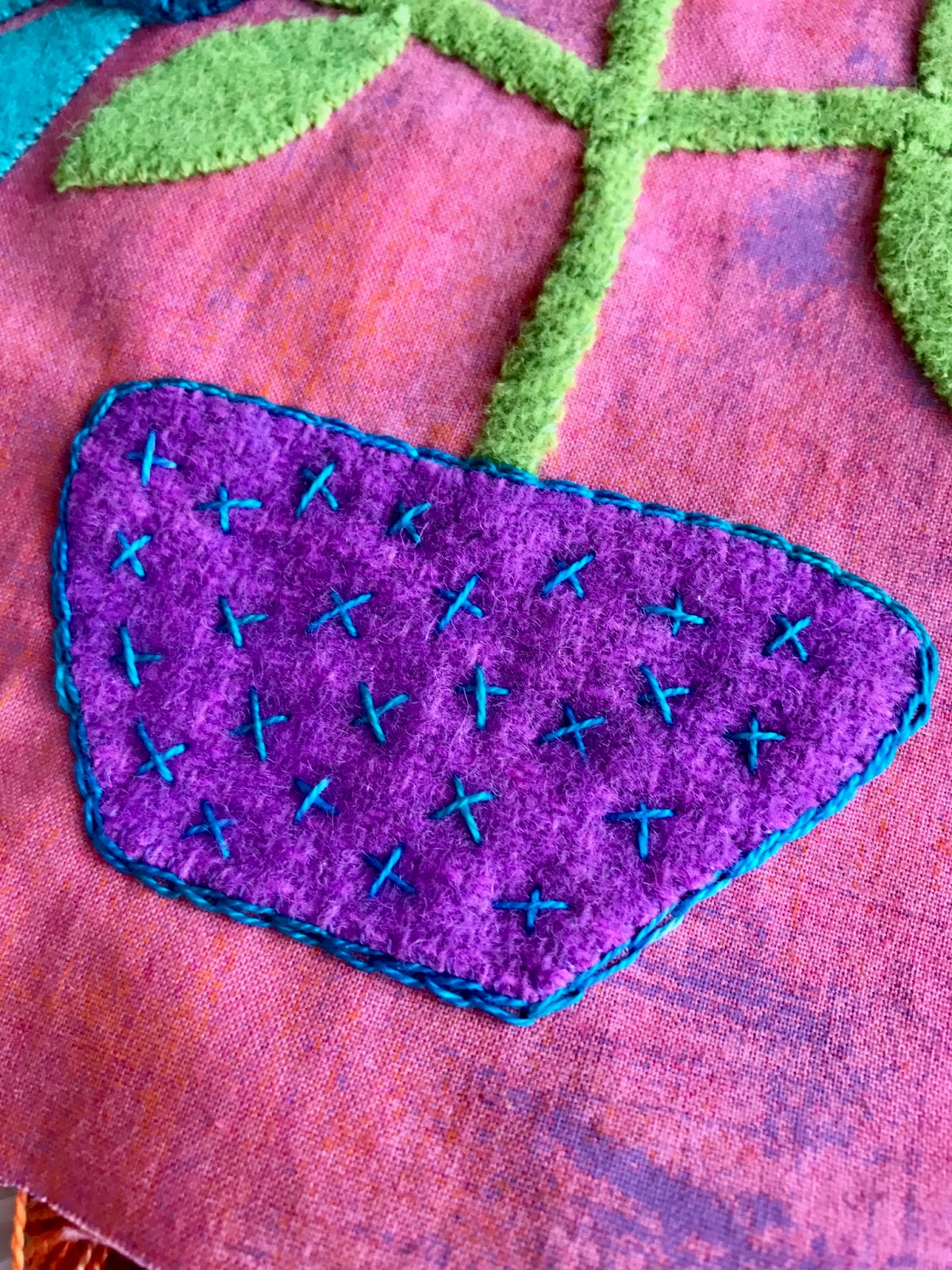 Sherrie Loves Color Why I Whip Stitch Wool Applique First