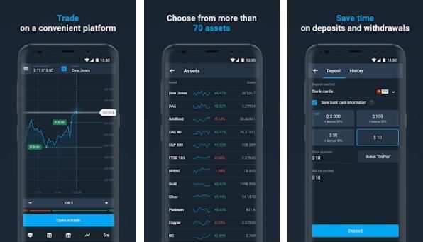 Olymp Trade app iOS, Android