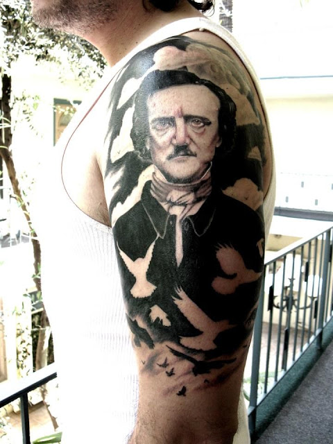 Tatuaje de Edgar Allan Poe