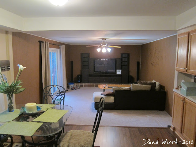 existing family room before remodel