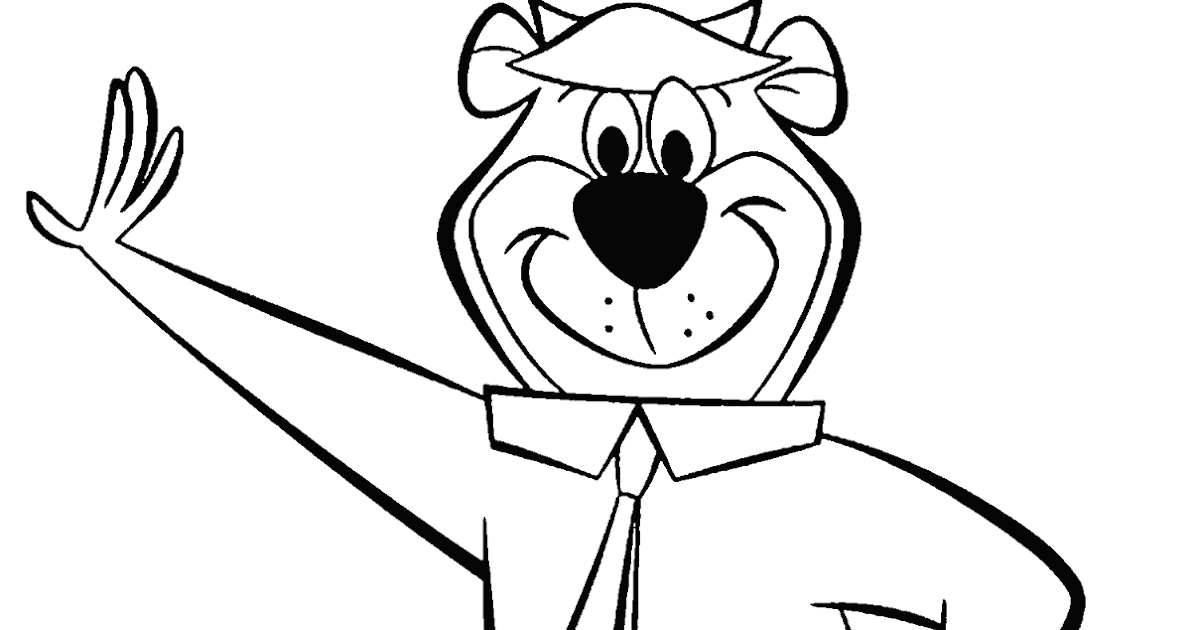 Dibujos Sin Colorear: Dibujos de Personajes de El Oso Yogui para Colorear