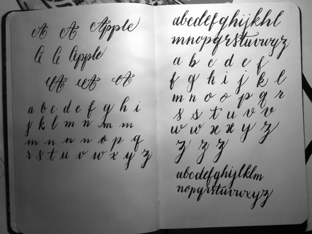 20 Calligraphy Alphabet Specimens Besotted