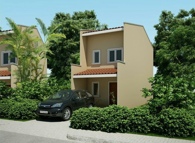 2 storey small house design with rooftop