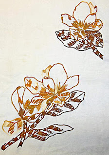 Magnolias embroidery