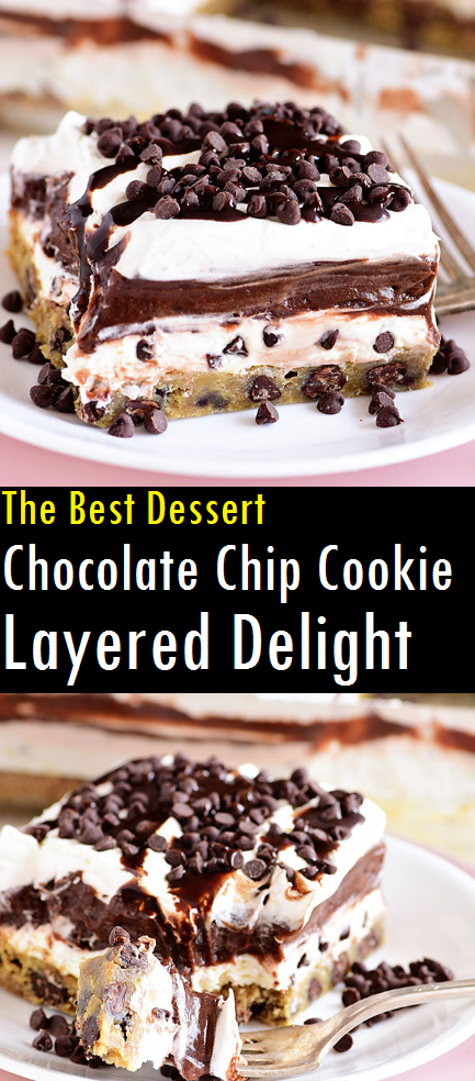 The Best Dessert Chocolate Chip Cookie Layered Delight - Dessert & Cake
